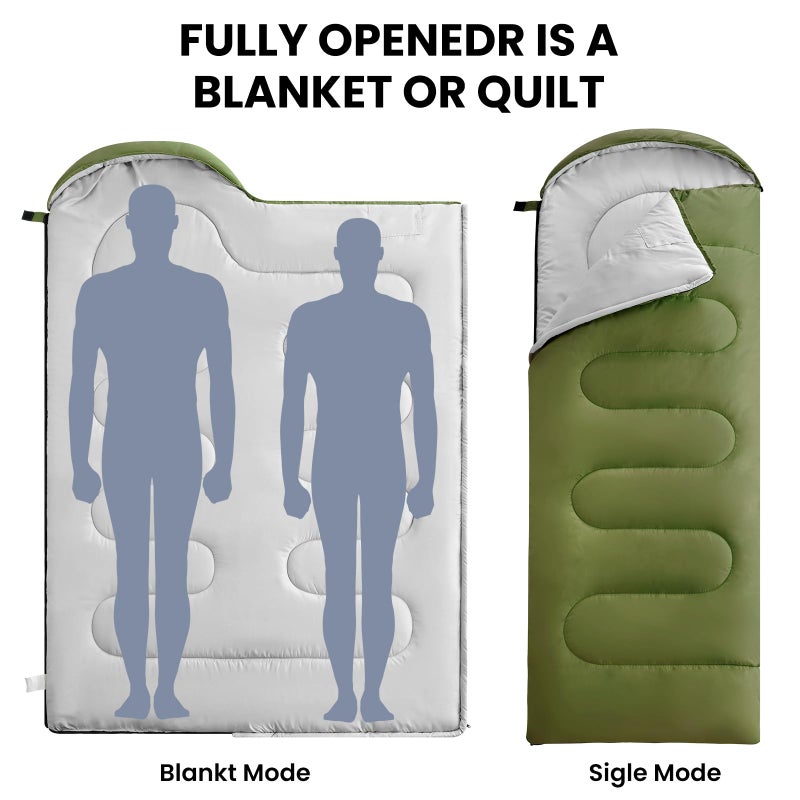 FARLAND Sleeping Bags 30â„‰ for Adults Teens Kids with Compression Sack Portable and Lightweight for 3-4 Season Camping, Hiking,Waterproof, Backpacking and Outdoors - Image 3